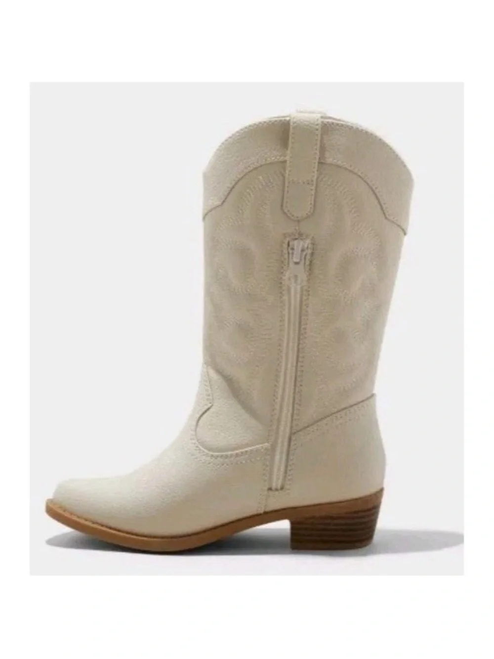 Kids' Montana Zipper Western Boots - Cat & Jack™ - White
